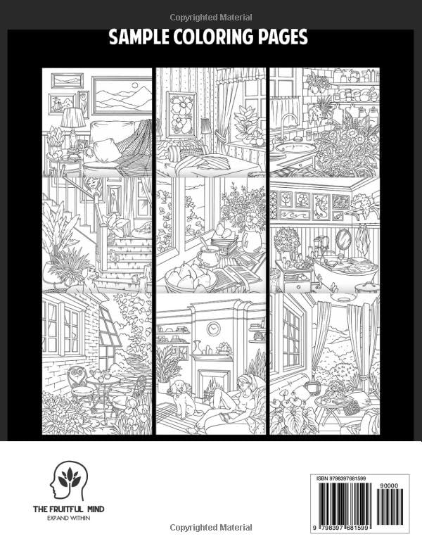 Miniatura 2 de Home Sweet Home Coloring Book for Adults Fun and Relaxing Interior Home Designs with Beautifully Furnished Rooms and Welcoming Outdoor Spaces