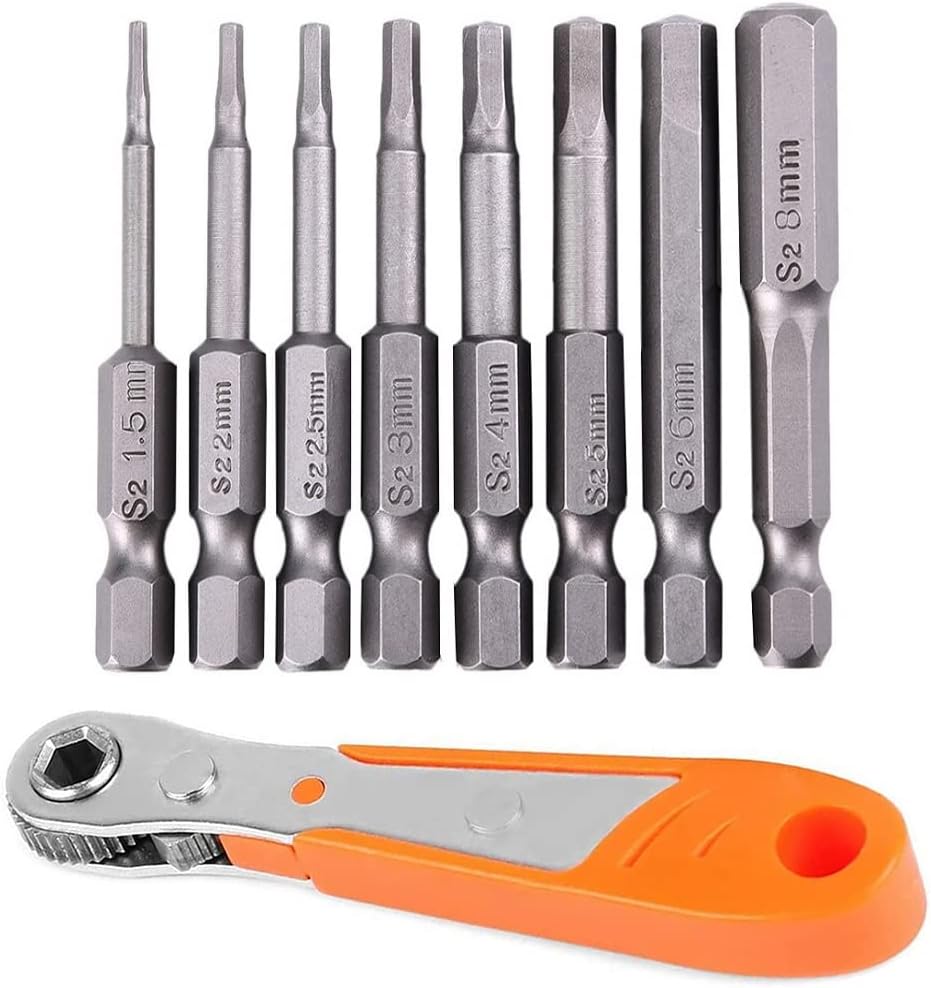 Impact Driver Allen Bits Set Hex Head Bit Long Alan Wrench Key Power