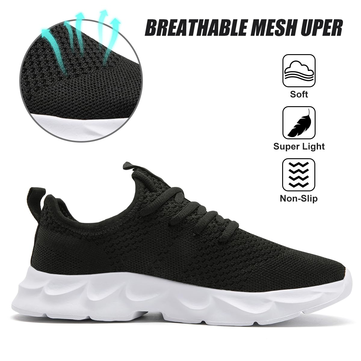 EGMPDA Zapatillas de tenis para hombre, ligeras, transpirables, modernas, antideslizantes, para entrenamiento, gimnasio, correr