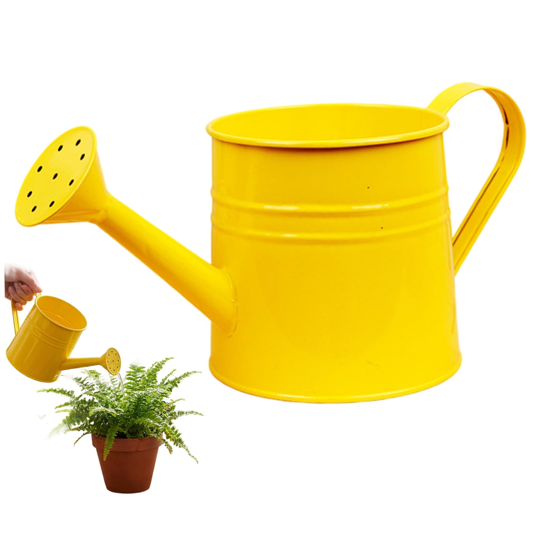 Mini arrosoir intérieur vintage jaune pour soin des plantes de balcon