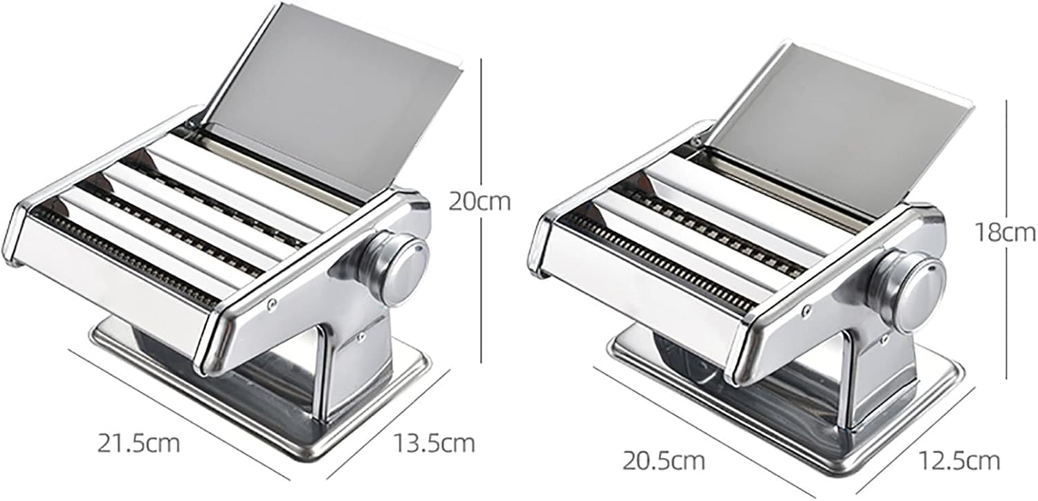 Mquina para Hacer Pasta Mquina Manual para Hacer Fideos Acero Inoxidable Extrable 6 configuraciones de Espesor Ajustables Espagueti, Masa, Pieles para albndigas