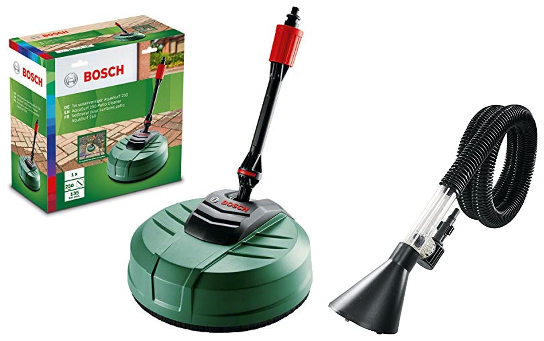 Bosch AquaSurf 250 Patio Cleaner & Bosch F016800356 Suction Nozzle for AQT Model (Black)-image-35