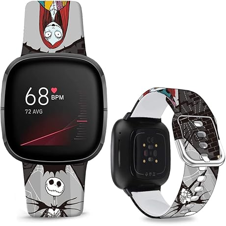 Compatible with Fitbit Sense/Sense 2/Versa 3/Versa 4 Bands Stitch Soft Silicone Strap