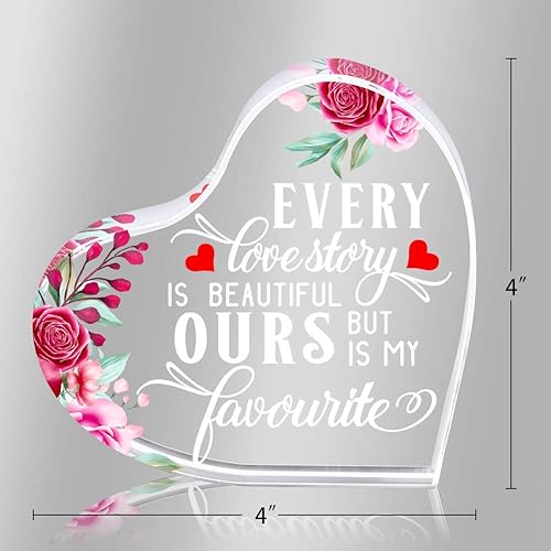 Miniatura 8 de PETCEE Regalos para el Día de la Madre de parte de hija, hijo, Every Love Story is Beautiful Day Keepsake Gifts for Wife from Husband Anniversary
