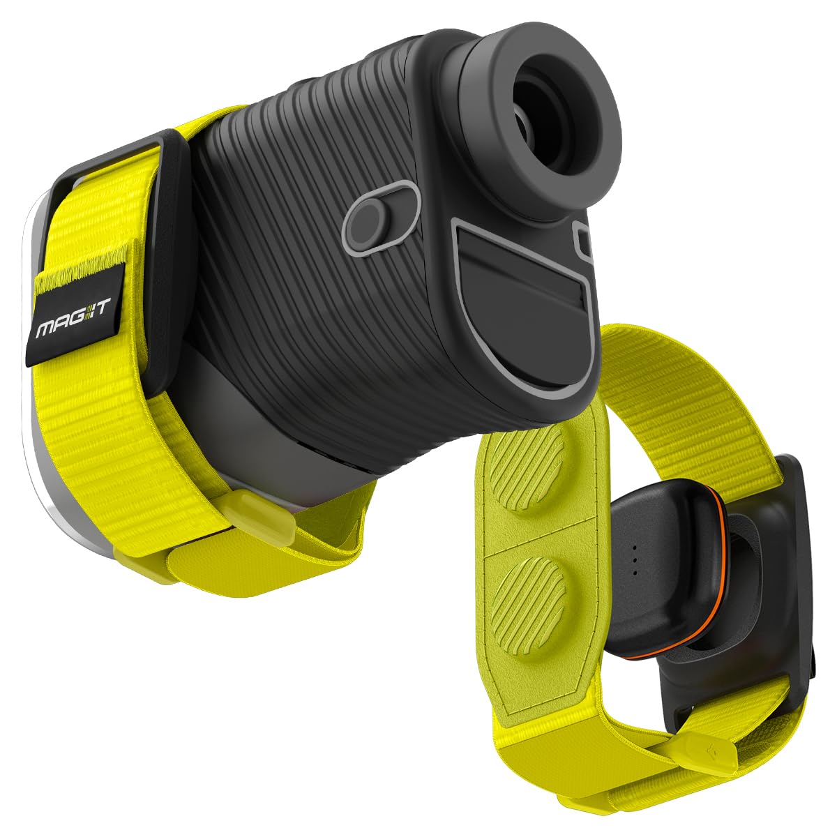 Legato Mag-iT Magnetic Golf Rangefinder Strap with GPS Tracker, Yellow