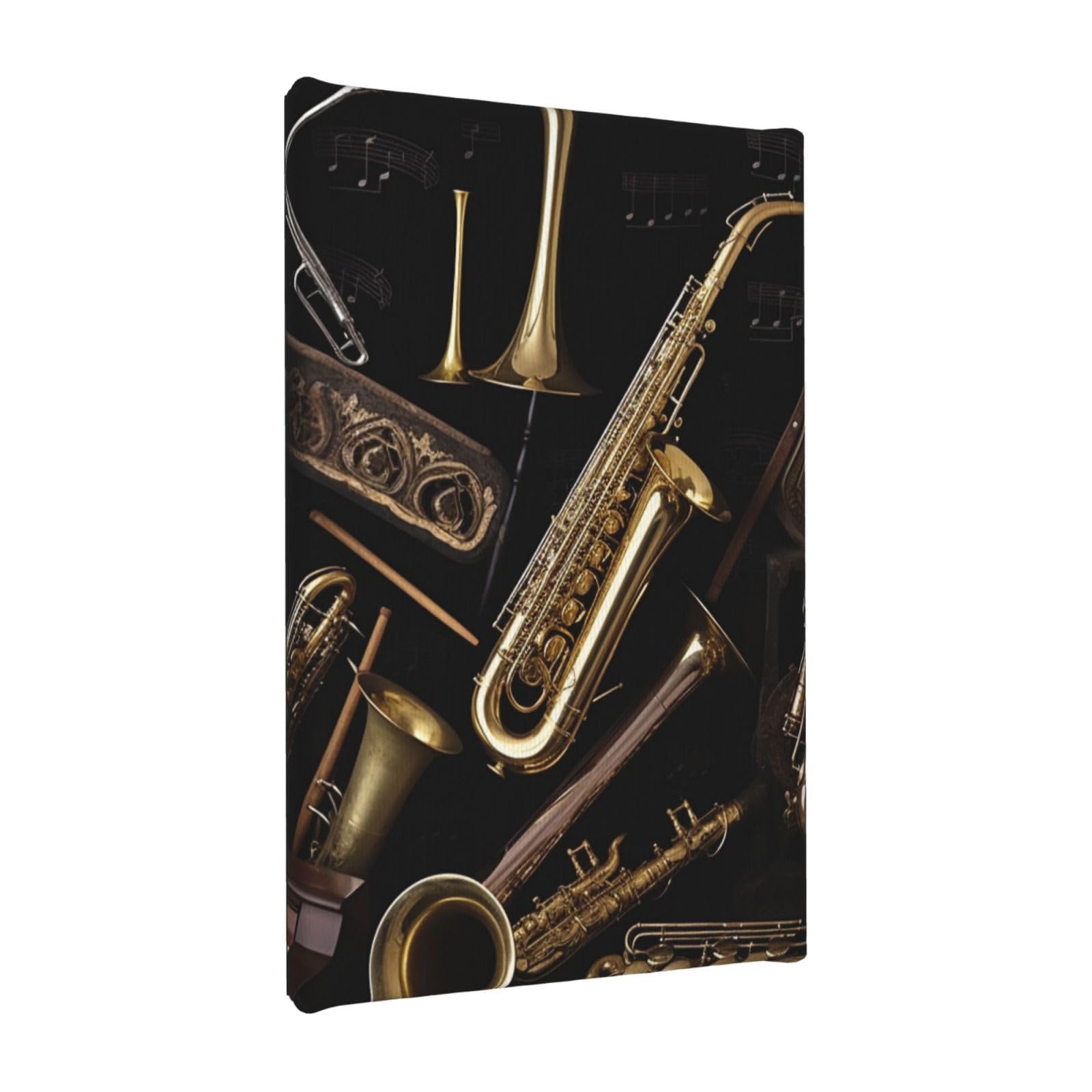 YKLJG Musical Instruments Printed Wall Art Canvas Painting 20x30 CM Wooden Framed Picture Painting Artwork Prints for Bedroom Kitchen Home Office Decor