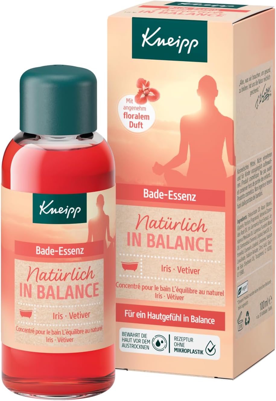 Kneipp Rhodiola Rosea Natural Bath Essence with Natural Organic Extract of Rhodiola Rosea Medicinal Plant for Stimulating and Stress Reducing Effect 100ml