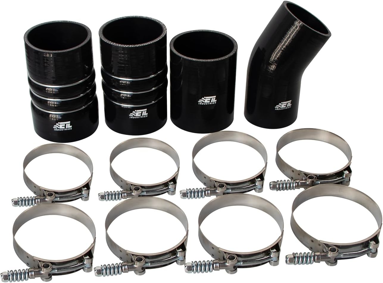 Intercooler Hose & Clamps Kit Fits 2003-2007 for Ford F250 F350 F450 F550 Turbo Charge Intercooler Hose CAC Boots Clamps Kit for Ford 6.0L Powerstroke Diesel