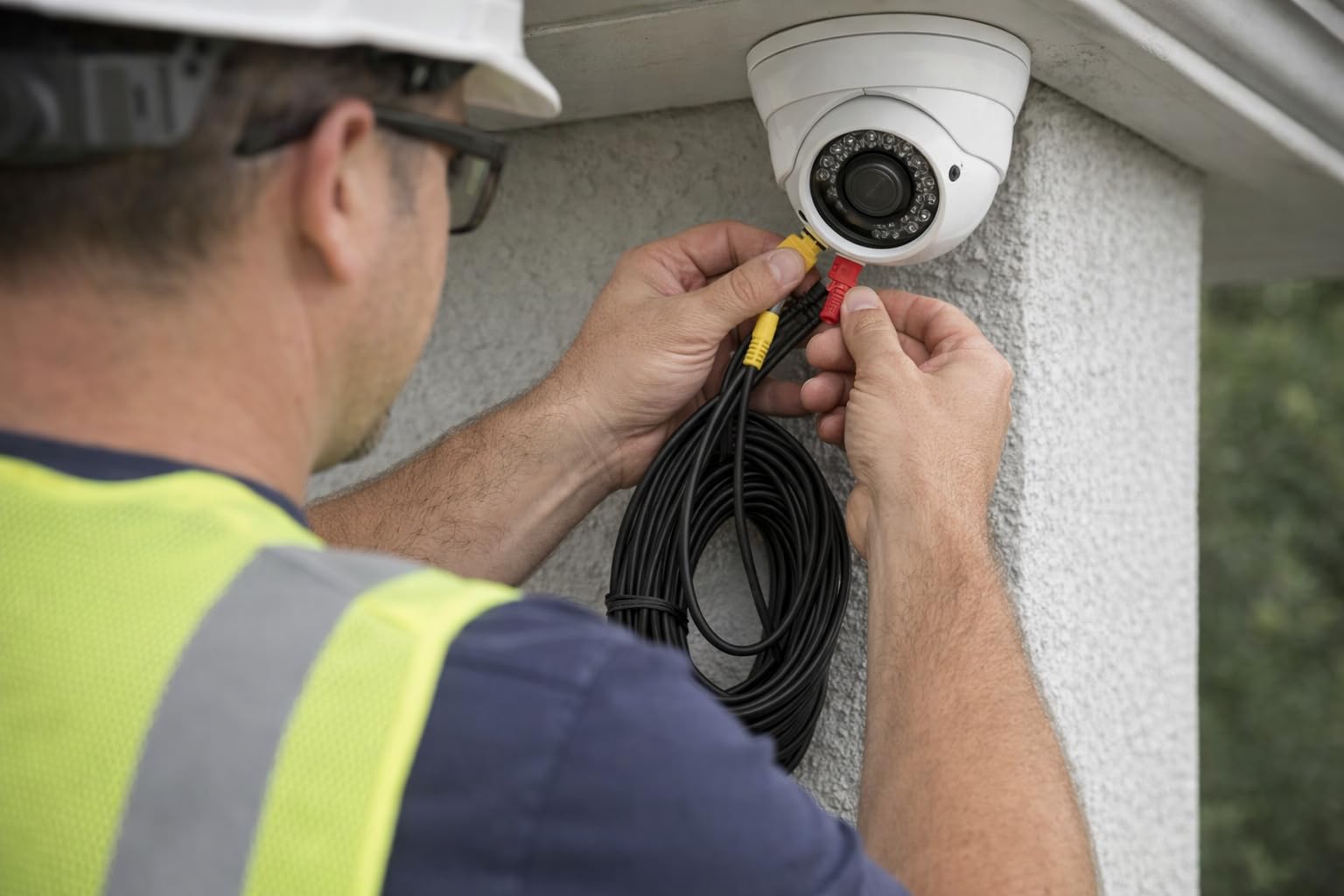 100 ft wstępnie wykonany uniwersalny kabel wideo i zasilania BNC ze złączem do monitoringu CCTV Security Camera system wideo - czarny