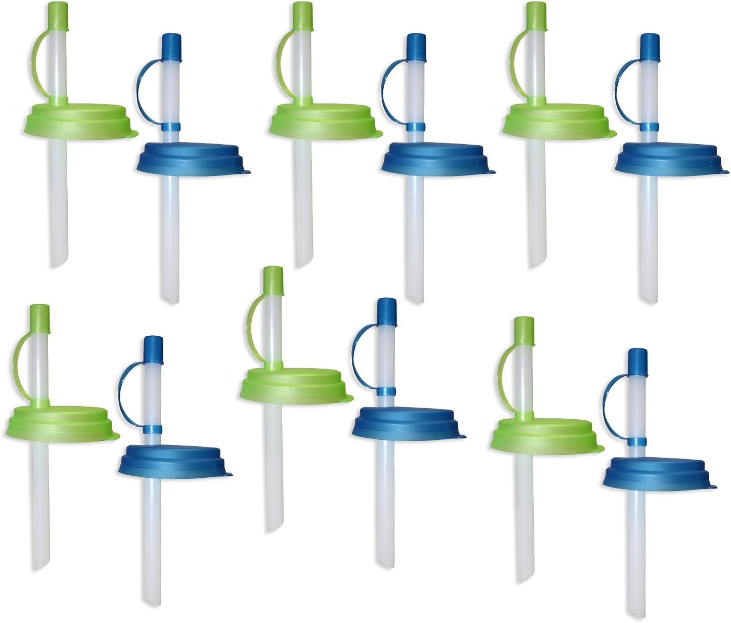 Jokari 12 Count Sip and Seal Soda Straws for Canned Beverages