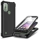 Designed for WIKO Voix Case with &lbrack;Built-in Screen Protector&rsqb;&comma; Full-Body Protective Shockproof Rugged Bumper Cover Phone Case for WIKO Voix U616AT &lpar;Black&rpar;