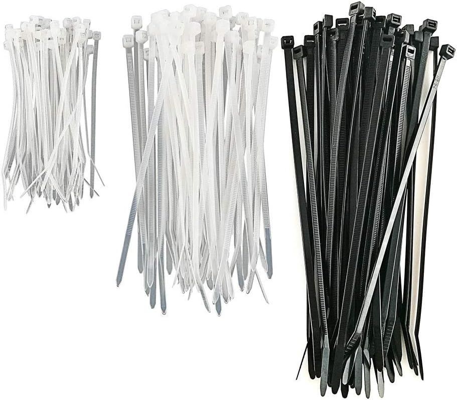 HS Cable Ties Set 300 Pieces SelfLocking Plastic Cable Ties 4 6 8 Inch