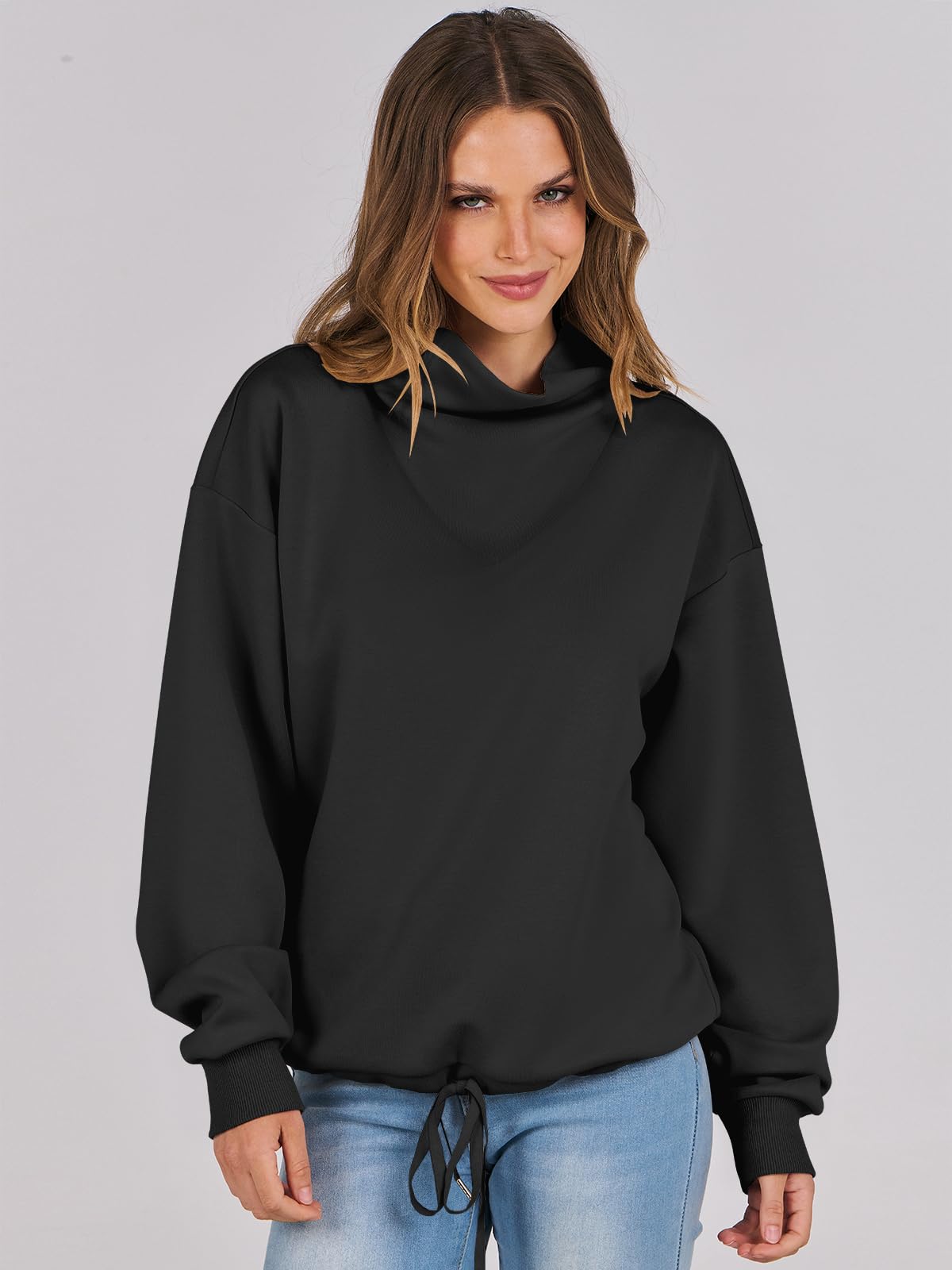 Damskie bluzy z kapturem oversize bluzy z kapturem 2024 jesień modny sweter preppy ubrania śliczne nastolatki stroje