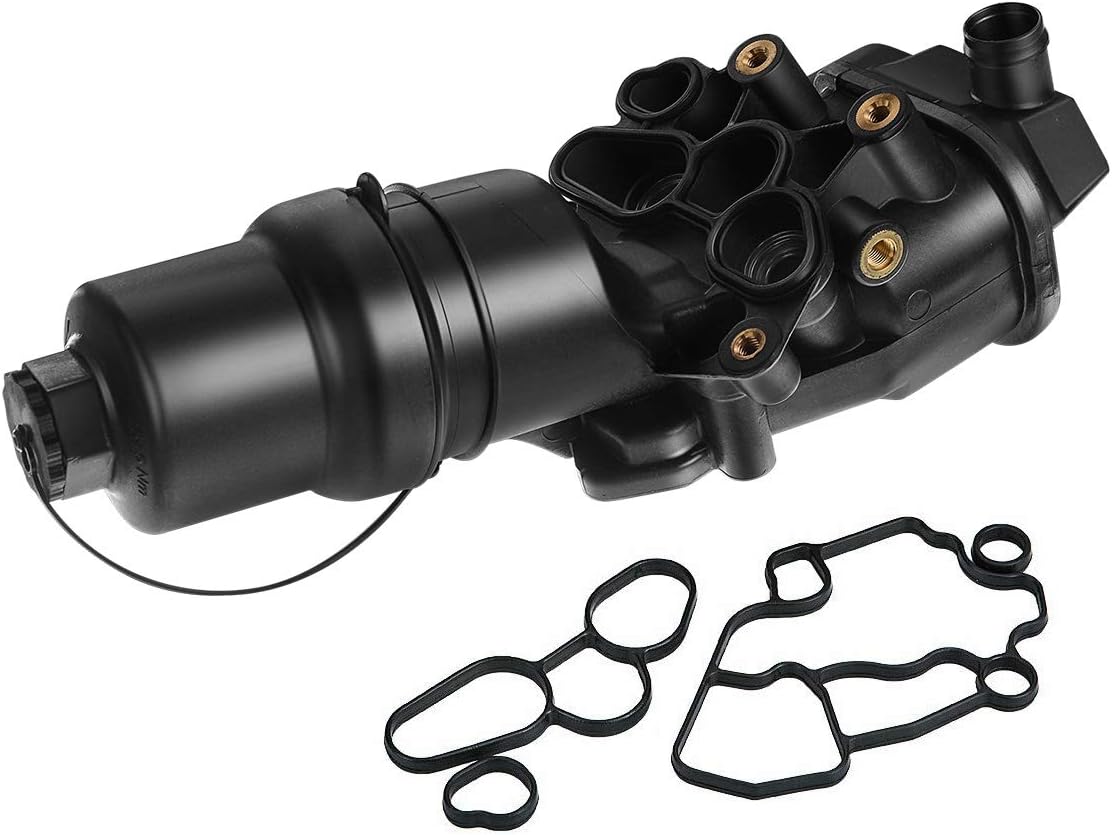 A-Premium Oil Filter Housing Cap Assembly Compatible with Volkswagen Jetta 2007-2008, Passat/GTI 2006-2008, Golf 2012-2013, Eos 2007-2009 & Audi A4, A3, TT, A4/TT Quattro, 2.0L, Replace# 06F115397J