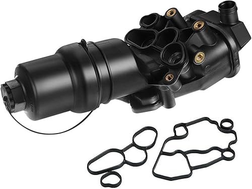 A-Premium Conjunto de tapa de carcasa del filtro de aceite compatible con Volkswagen Jetta 2007-2008, Passat/GTI 2006-2008, Golf 2012-2013, Eos