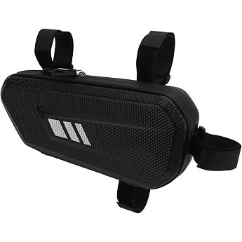 BuyWeek Motorcycle Side Bag 2L Waterproof Hard Shell Bag with Adjustable Fastening Strap for Motorcycle Side Hanging Bag Black