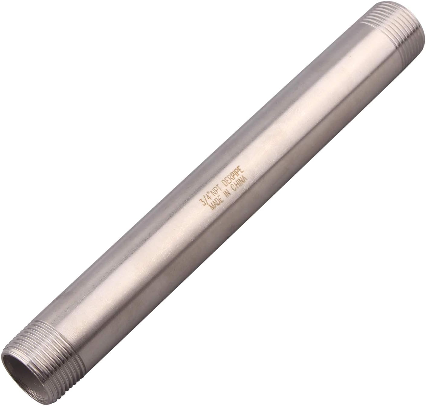 1/4" X 1/4" NPT Male Nipple Stainless Steel 304 Cast Pipe Coupling Fitting 8" Length (pack of 2)