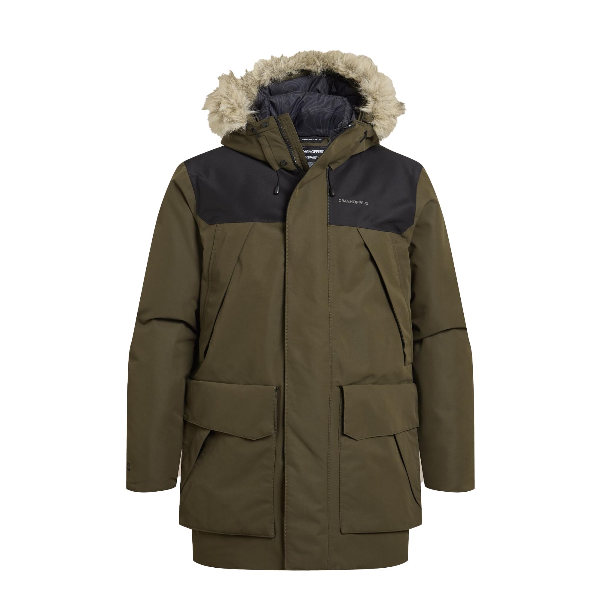 Craghoppers Men's Woodland Green Bishorn Iv Waterproof Padded Jacket - M