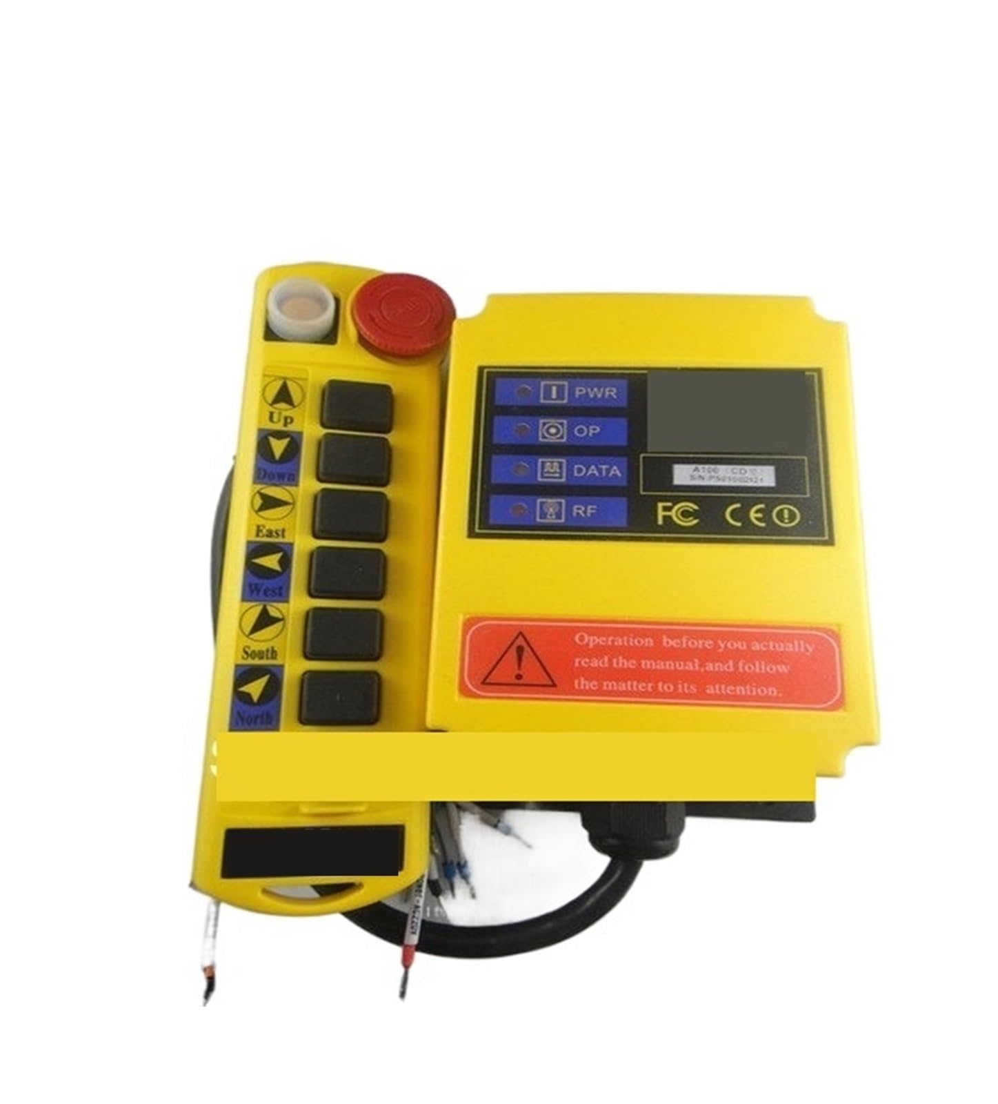 Télécommande de grue AC380V pont roulant boîtier contrôle palan électrique