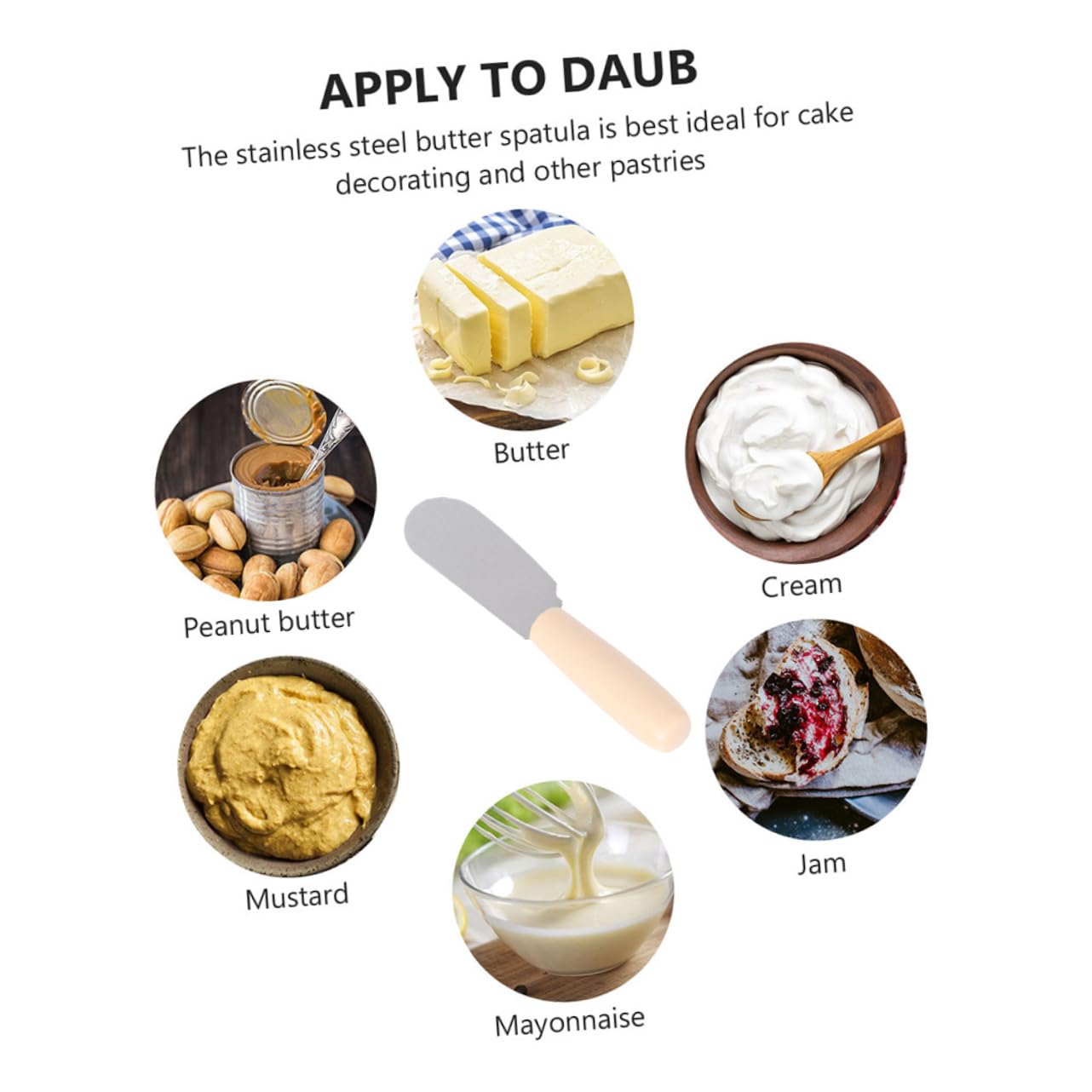 MOLUCKFU Stainless Steel Butter Knife Set Plastic Handle 16-piece Assortment for Baking Spreading Cooking