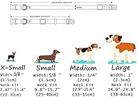 Vista 3 de Collar de perro, patrones geométricos florales, tribales, bohemios, collar de estilo étnico, suave y ajustable, para perros pequeños, medianos