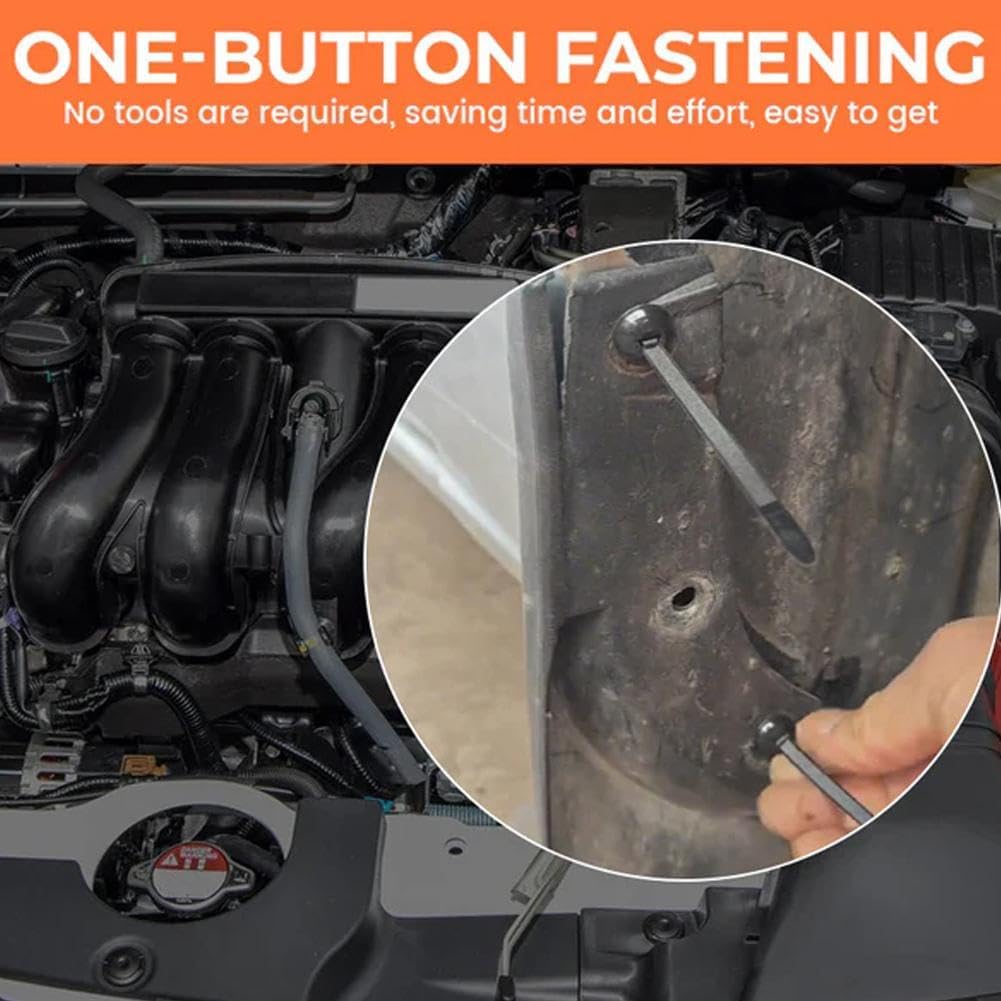 Nylon Universal Cable Tie Buckle,100pcs Heavy Duty Self-Locking Nylon Zip Ties Holder,Multipurpose Plastic Cable Ties Tool for Car Daily Repair, UV Resistant Black Zipties Bumper Retainer Clips - Image 3