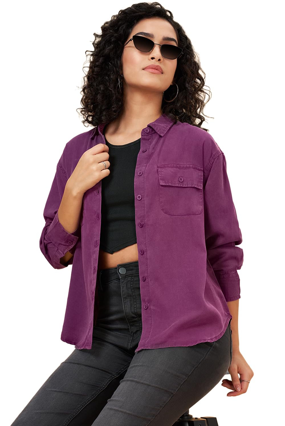 s f jeans co aware Women's Solid Oversized Fit Top-picture-18