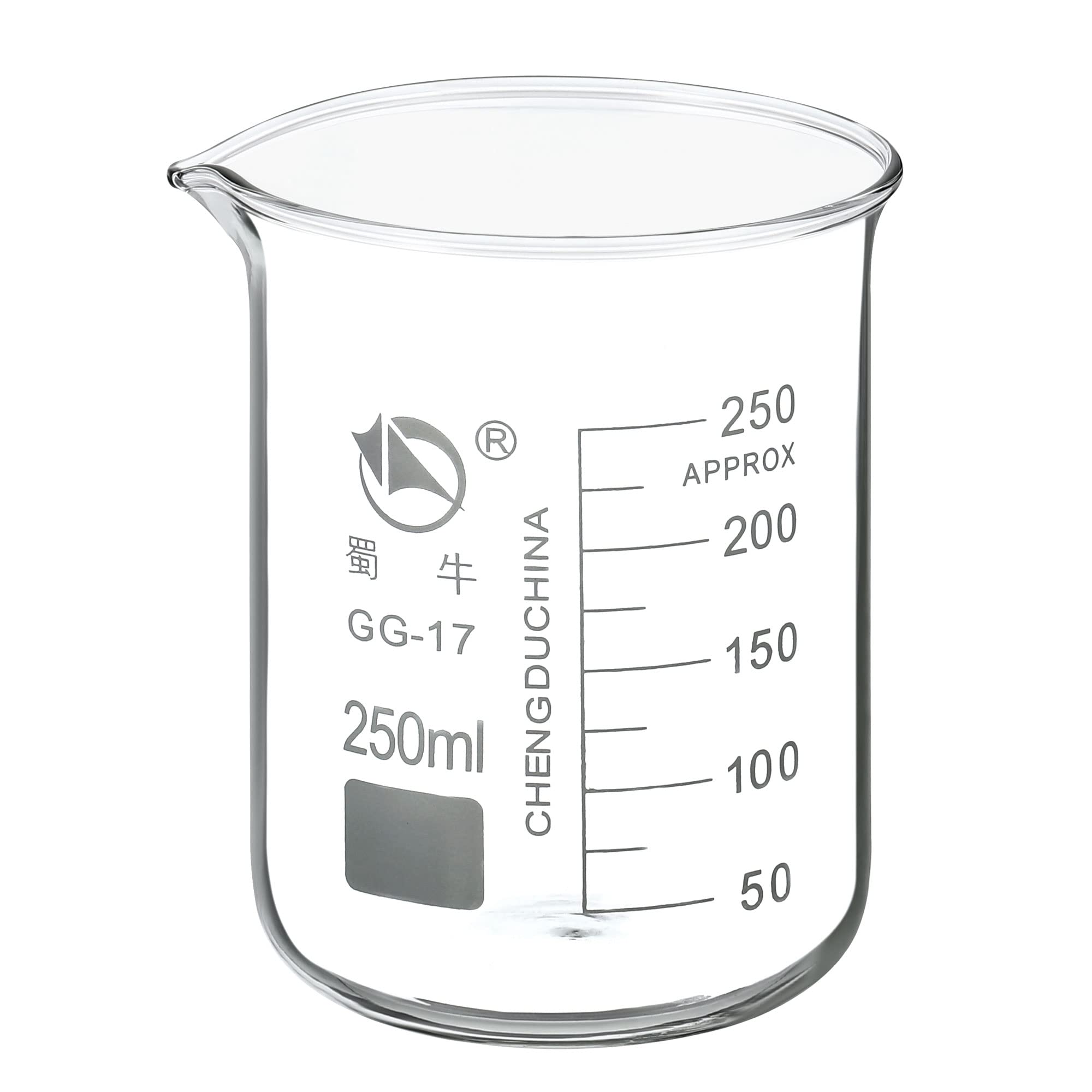 PATIKIL 200ml Low Form Glass Beaker, 3.3 Borosilicate Glass Graduated Printed Scale Measuring Cups with Spout for Kitchen Lab Liquids Transit Boiling — Amazon image 13
