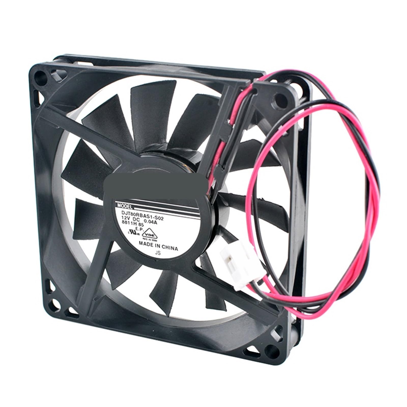 JJKKOZVQF DJT80RBAS1-S02 DC12V 0.04A 8cm X 80mm X 15mm Cooling Fan