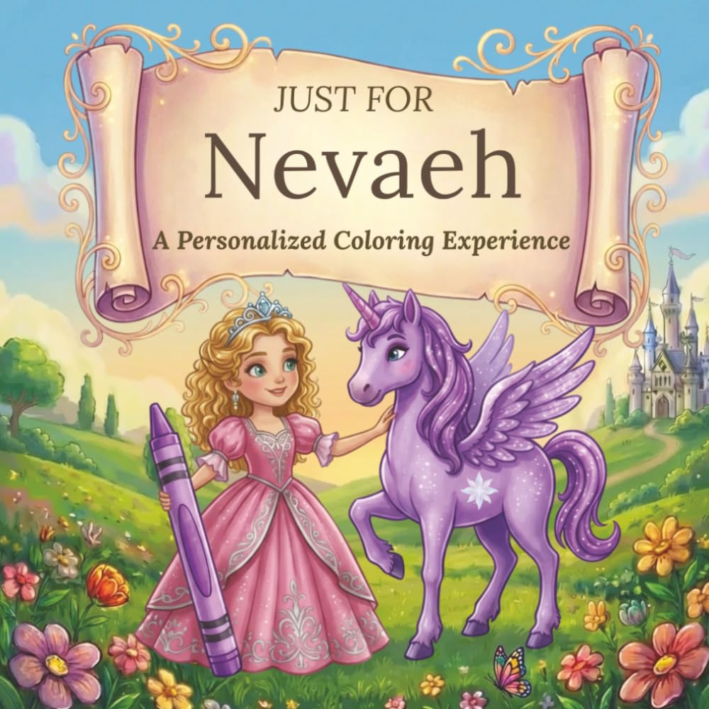 Just for Nevaeh: A Personalized Coloring Experience: 50 total coloring pages | 28 coloring pages featuring Nevaeh's name | 22 coloring pages themed for girls (Personalized Coloring Book Series)