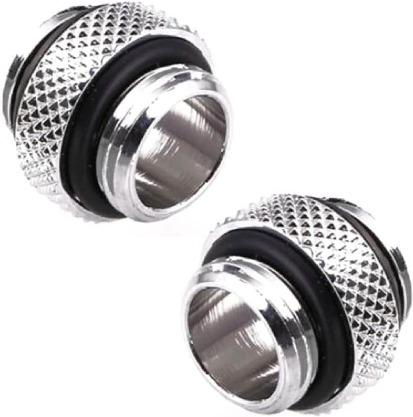 Dracaena.io 12 Pack G1/4" Thread, Male to Male Mini Extender Fitting with Tighten O-Ring, Compression Fitting for Computer Water Cooling System, Silver