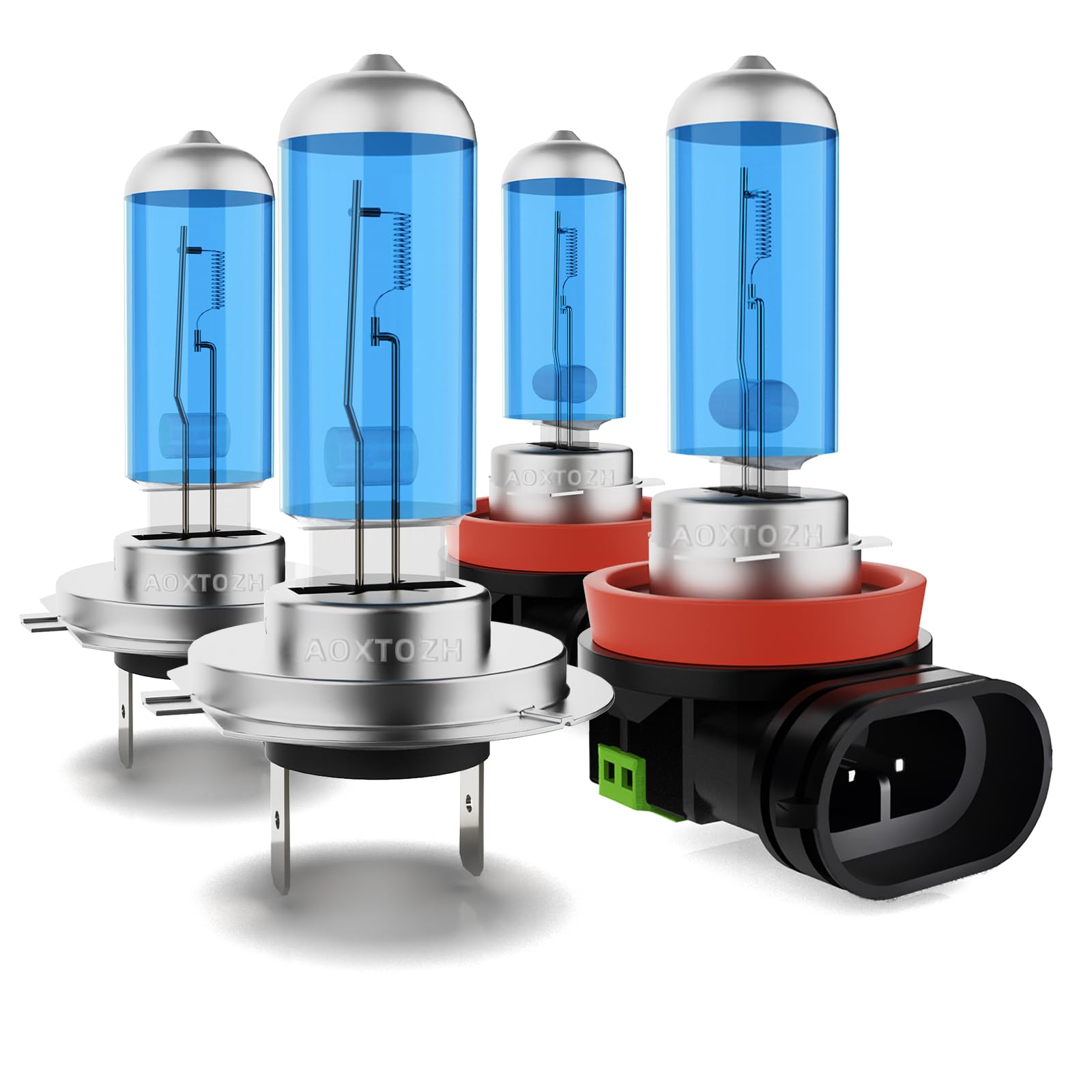 Headlight Bulbs Fit for 2010-2017 Volvo XC60,H7 H11 High Low Beam Light Bulbs,Halogen Headlights,300% Brightness,Plug and Play,6000K White,4 Pcs