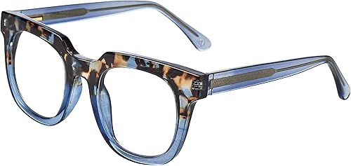 Miniatura 3 de Peepers de PeeperSpecs - Lentes de lectura Showbiz Soft para mujer, cuadrados, con bloqueo de luz azul, Cuarzo AzulAzul, 50