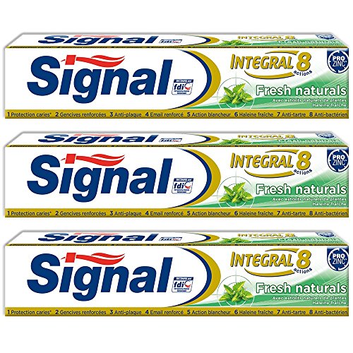 Signal dentifrice integral 8 fresh naturals 75 ml - Lot de 3