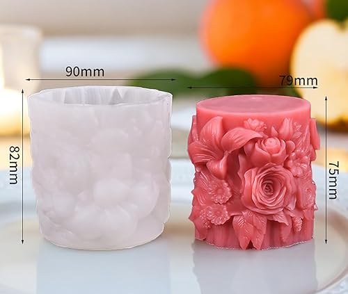 Miniatura 8 de 3 paquetes de moldes de vela Art House para hacer velas, moldes de silicona abstractos 3D para hacer jabón de velas, molde de resina para