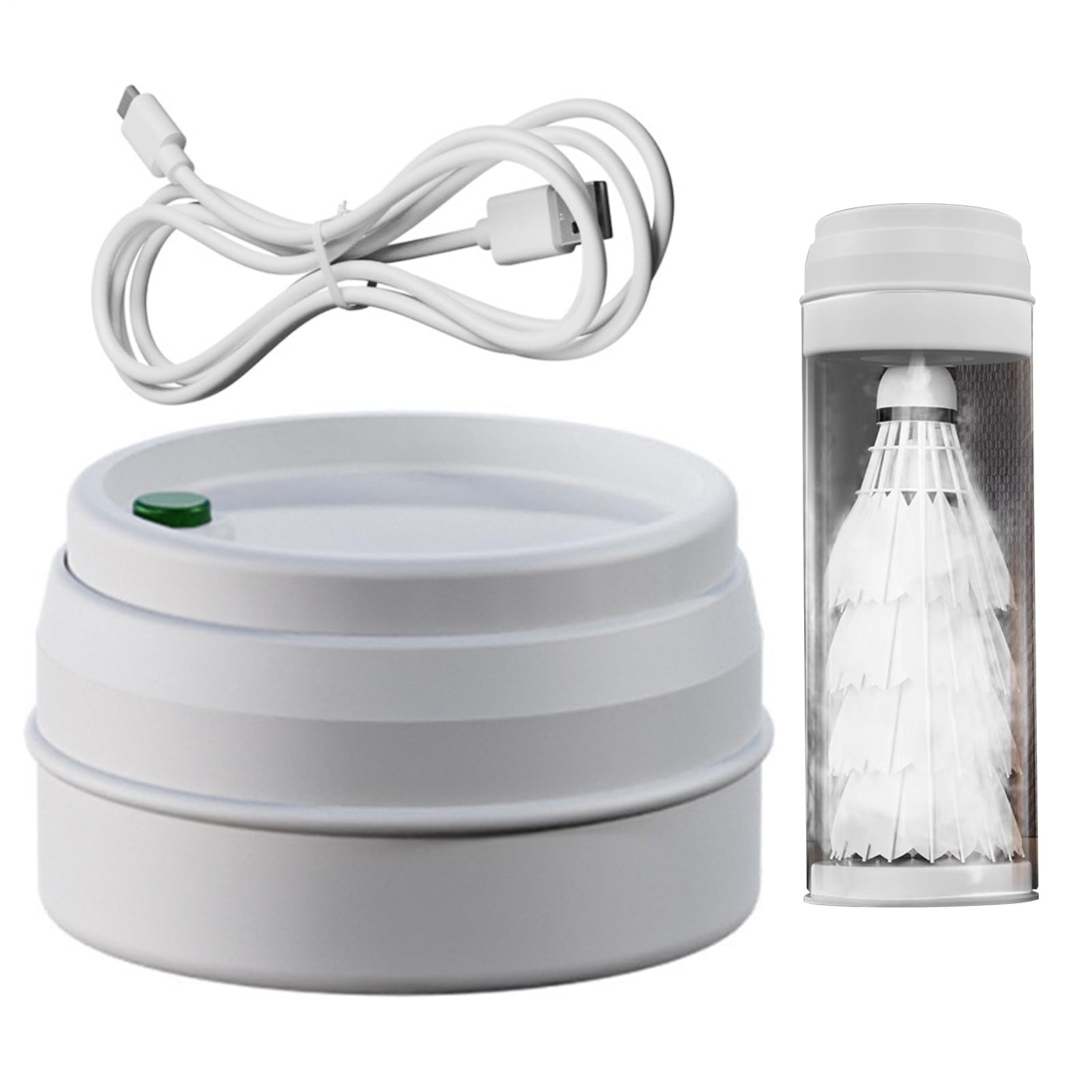 Humidificateur de badminton Shuttlecock portable Type-C pour optimiser la longévité des volants