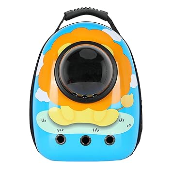 Aswadh Portable Cat Backpack Carrier Bags Travel Space Capsule Bag Pet Bubble Bag Sky Sun Lion