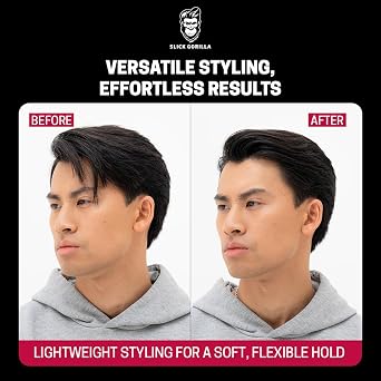 Slick Gorilla Hair Styling Cream 3.38 fl oz (100ml) | Light Flexible Hold | Smooth Frizz Control | Natural Matte Finish | Daily Grooming Cream for Men | Lightweight Non-Greasy Texture
