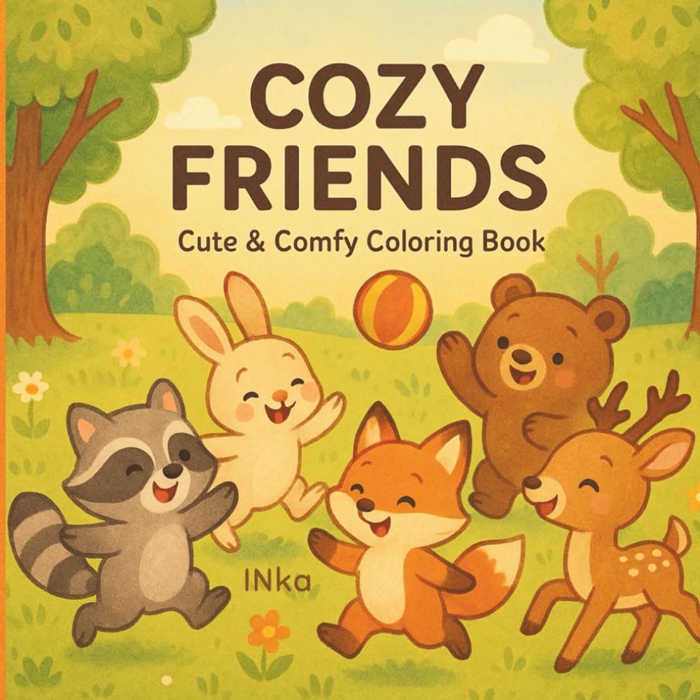 COZY FRIENDS Cute &Comfy Coloring Book