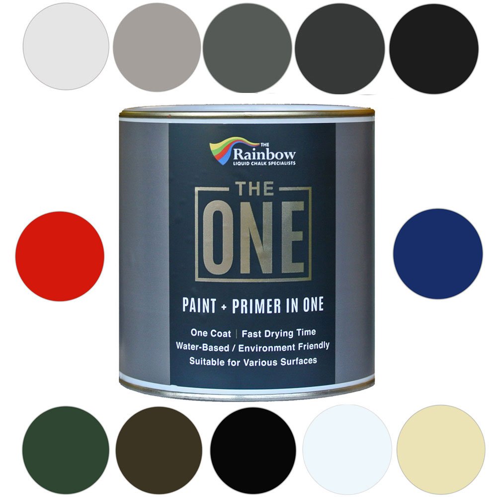 THE ONEPaint Gloss 1 Litre - Multi Surface Paint - No Undercoat or Primers required (Cream)