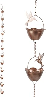 TZSSP Rain Chains Decorative Rain Chain Bell, 8-1/2 Length, Hummingbird