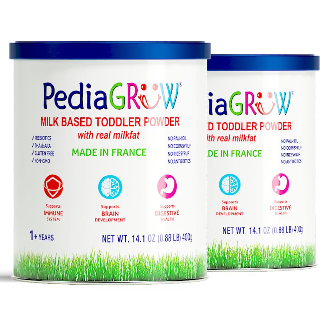 Toddler Nutritional Milk Powder, Made in France, Grass-Fed Milk with DHA & Iron, Growth & Immune Support, Non-GMO, Clean Label Project Certified - Toddler Formula, 12-36 Months+, 2 Pack
