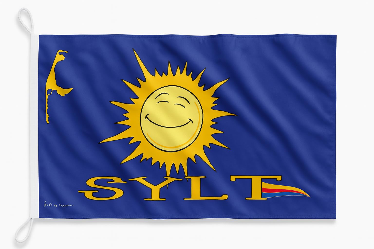 Drapeau bleu de Sylt 120x80cm pour remplacer vos décors extérieurs ternes