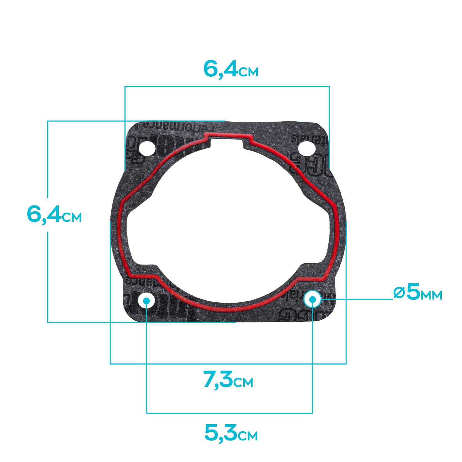 Grupo térmico para motoazada de 52 cc, repuesto compatible con cilindro + pistón para motores de 2 tiempos de 52 cc
