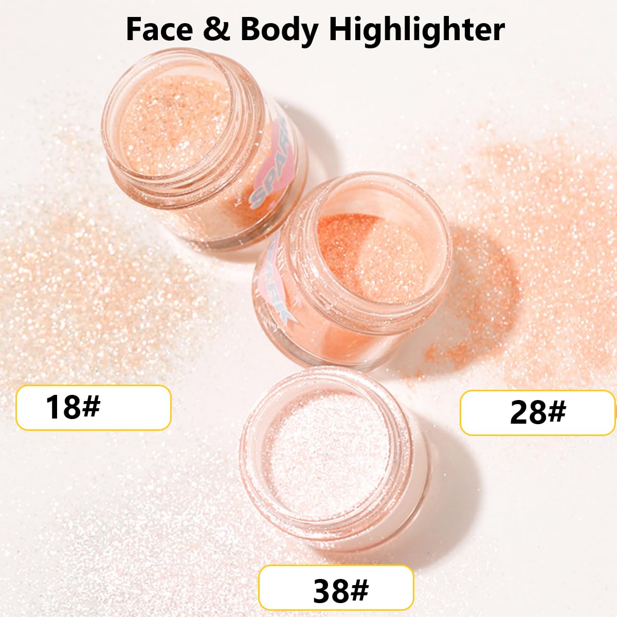 Evidenziatore polvere viso corpo luccichio polvere diamante rosa viso glitter polvere splendente viso evidenziatore corpo illuminatore corpo shimmer polvere per capelli viso gambe guancia