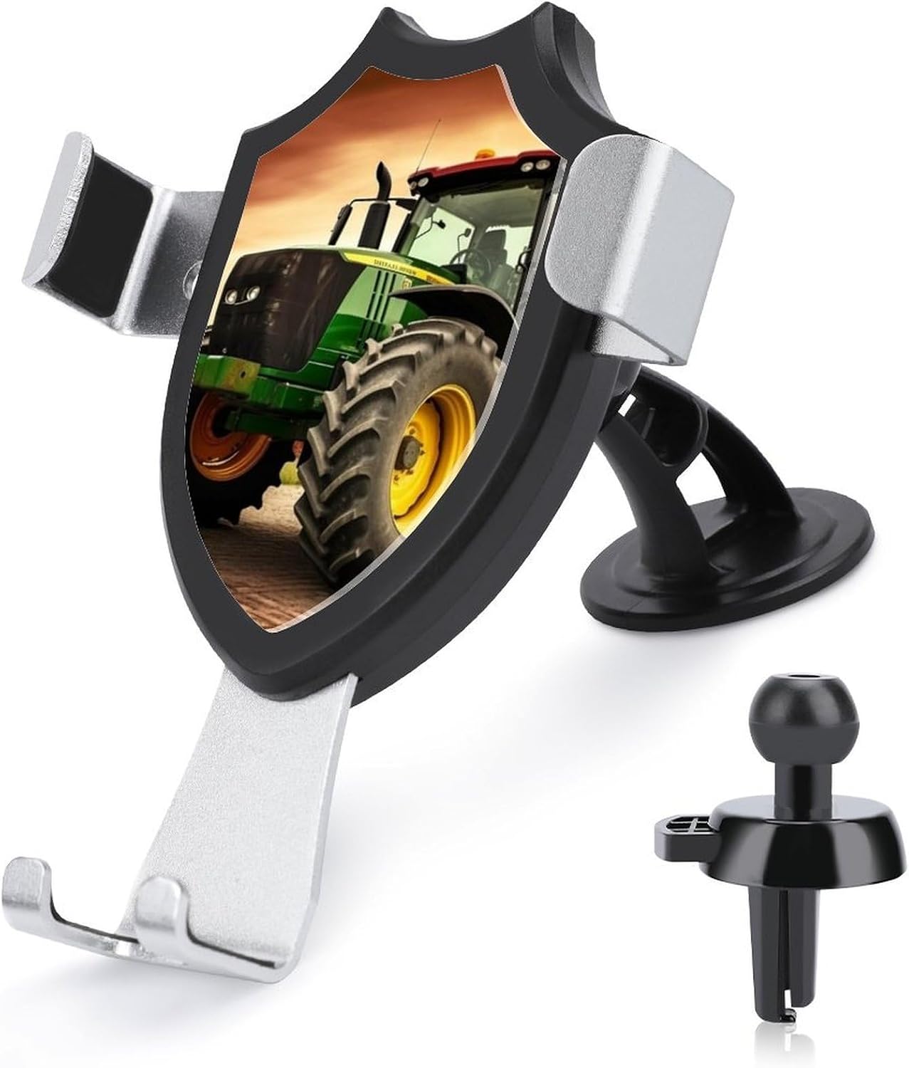 Portable Car Phone Holder Mount with Suction, Ventilation Clip