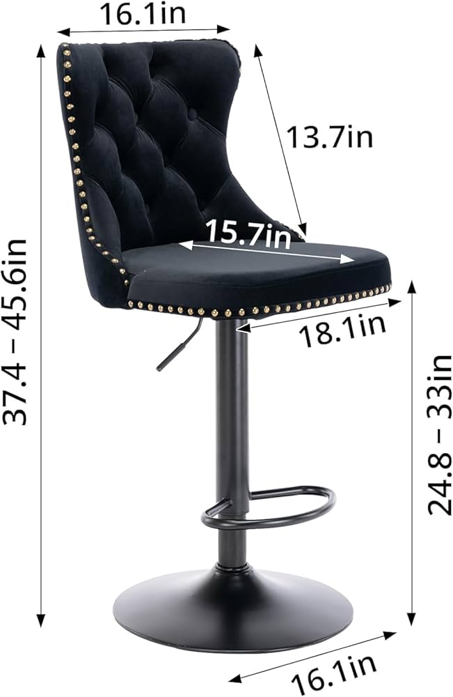 Amazon.com: Himusi Swivel Bar Stools Set of 2, Adjustable