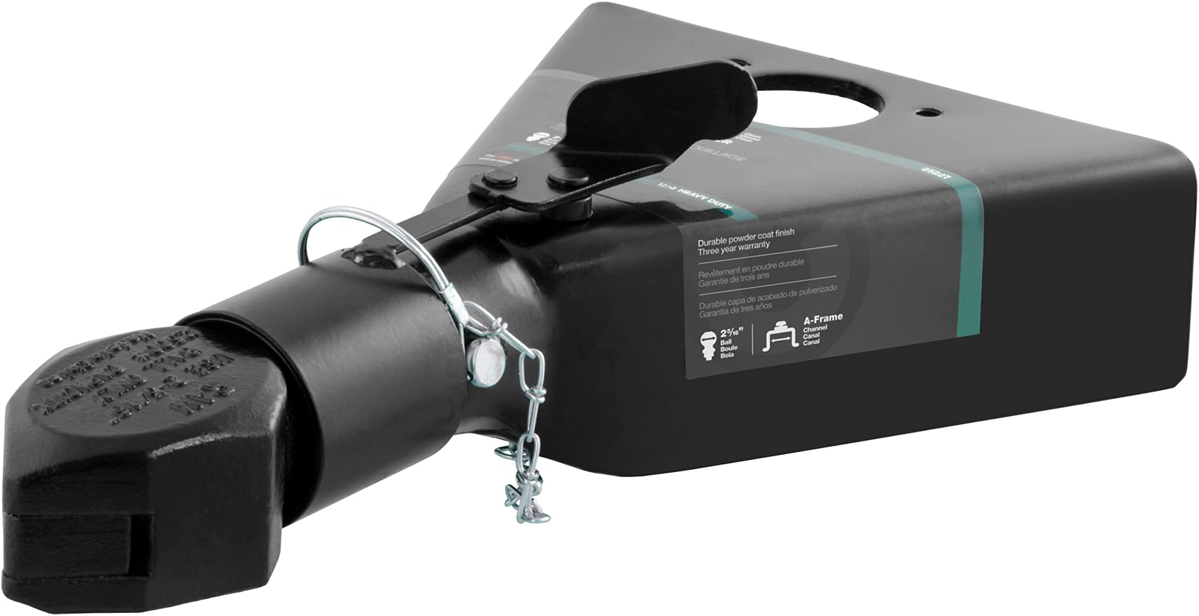 25227 Black A-Frame Trailer Coupler, 2-5/16-Inch Hitch Ball, 12,500 lbs