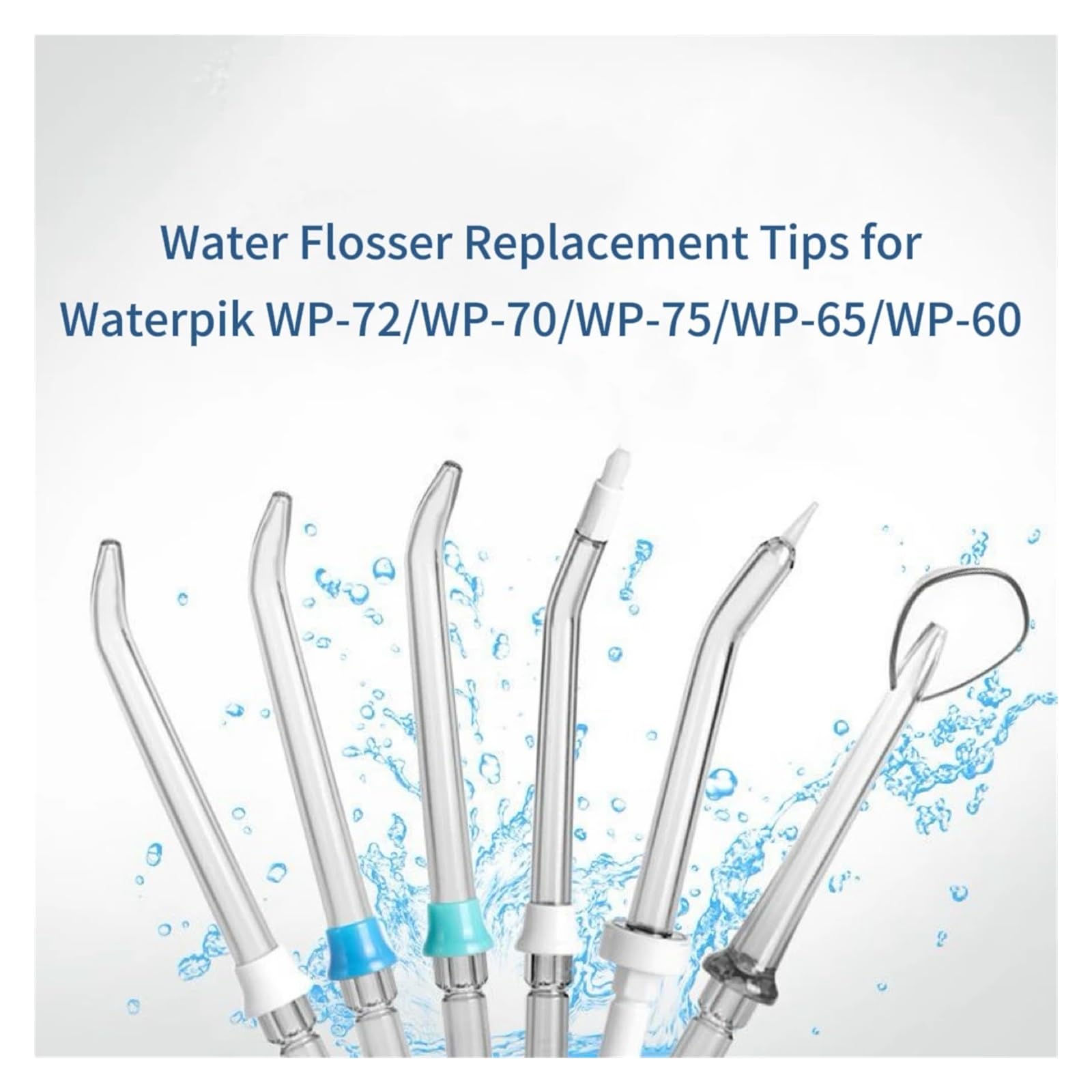 Boquilla De Repuesto For Irrigador Bucal, Compatible Con Los Modelos Waterpik WP-72/WP-70/WP-75/WP-65/WP-60.(6pcs MIXED)