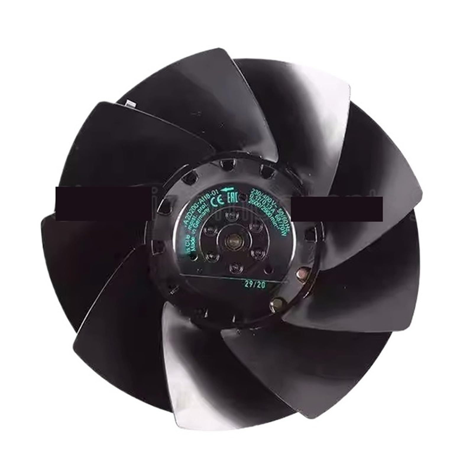 YMUGUEGH A2D200-AI18-01 230/400V 50/60Hz 0.17A/0.13A 68/70W cooling fan
